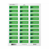 Paarse pruimen op groen etiket (Full Sheet)
