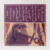 Paarse pruimenanker wil je met me trouwen legpuzzel (Horizontaal)