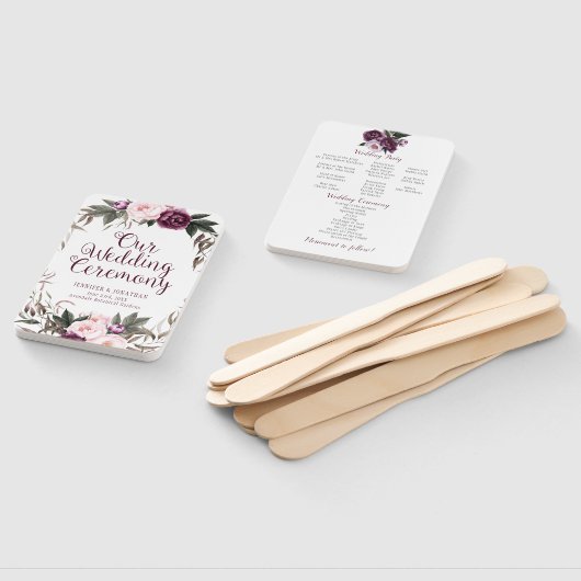 Paarse pruimenlavendel pioenen groen programma fan handwaaier (Niet-gemonteerd)