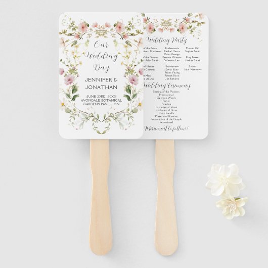 Paarse pruimenlavendel pioenen groen programma fan handwaaier (Voorkant en achterkant)