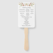 Paarse pruimenlavendel pioenen groen programma fan handwaaier (Achterkant)