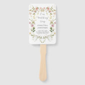 Paarse pruimenlavendel pioenen groen programma fan handwaaier (Voorkant)