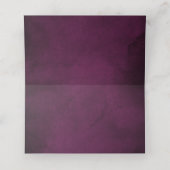 Paarse pruimroze rozen Geometrische bruiloft Plaatskaartje (Binnenkant ongevouwen)