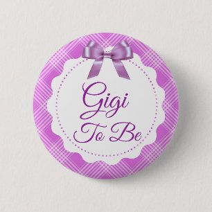 Paarse Pset en Bow Great Gigi om Button te zijn