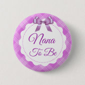 Paarse Pset en Bow Great Nana tot Button (Voorkant)