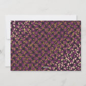 Paarse Pset Merry en huwelijksfoto met kerstmis Feestdagenkaart (Achterkant)