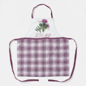 Paarse Pset met ventilator van Schotland Thistle Schort (Voorkant)