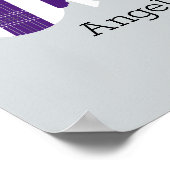 Paarse Pset Rattle Horned Kikker Baby Foto Poster (Hoek)