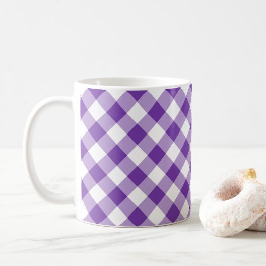 Paarse Pset Simple Pattern Coffee Mok (Met donut)