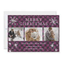 Paarse Pset Snowflake Foto Collage