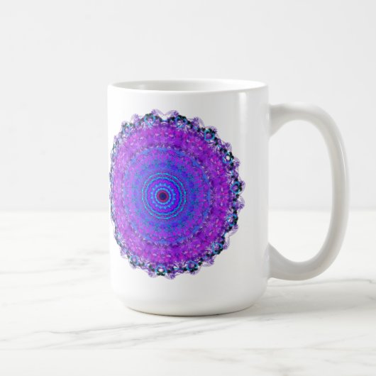 Paarse Psyche Mandala kaleidoscope mok (Rechts)