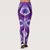 Paarse Psychedelic Star... Leggings (Achterkant)