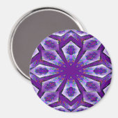 Paarse Psychedelic Star... Magneet (Voorkant / Achterkant)