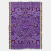 Paarse Psychedelic Trip Flower Deken (Voorkant Verticaal)