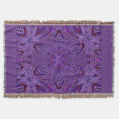 Paarse Psychedelic Trip Flower Deken (Voorkant)