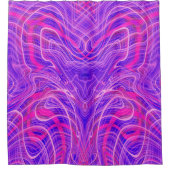 Paarse psychedelische patroon douchegordijn (Voorkant)