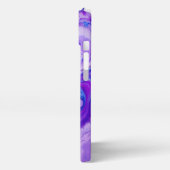 paarse psychedelische vloeistof iPhone hoesje (Linkerkant)