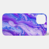 paarse psychedelische vloeistof iPhone hoesje (Achterkant horizontaal)