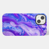 paarse psychedelische vloeistof iPhone hoesje (Achterkant horizontaal)