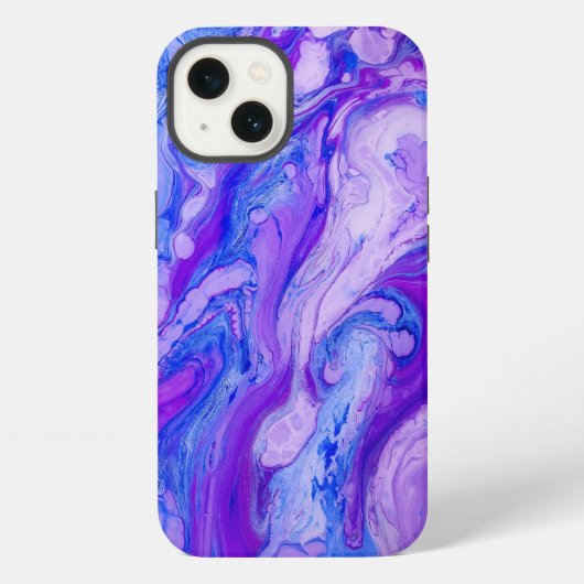paarse psychedelische vloeistof iPhone hoesje (Achterkant)