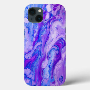 paarse psychedelische vloeistof iPhone 13 hoesje