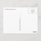 Paarse Pug Briefkaart (Achterkant)