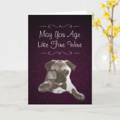 Paarse Pug van het Damast & de Fijne Kaart van de (Gele Bloem)