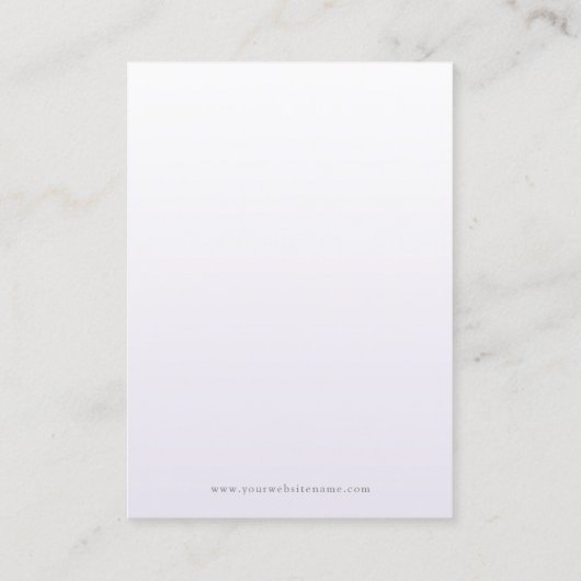 Paarse puinhoop met juwelen visitekaartje (Achterkant)