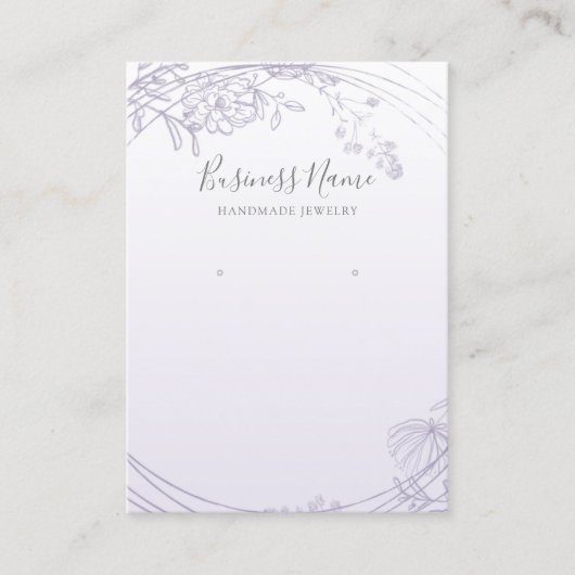 Paarse puinhoop met juwelen visitekaartje (Voorkant)