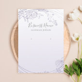 Paarse puinhoop met juwelen visitekaartje