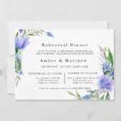 Paarse puistblauw hyacinth Peony repesal Dinner Kaart (Voorkant)