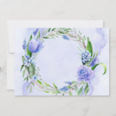 Paarse puistblauw hyacinth Peony repesal Dinner Kaart (Achterkant)