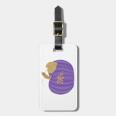 Paarse Pumpkin Gold Leaf de heer Bagagelabel (Voorkant verticaal)