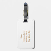 Paarse Pumpkin Gold Leaf de heer Bagagelabel (Achterkant verticaal)