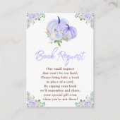 Paarse Pumpkins Floral Book Request Informatiekaartje (Voorkant)