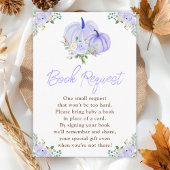 Paarse Pumpkins Floral Book Request Informatiekaartje