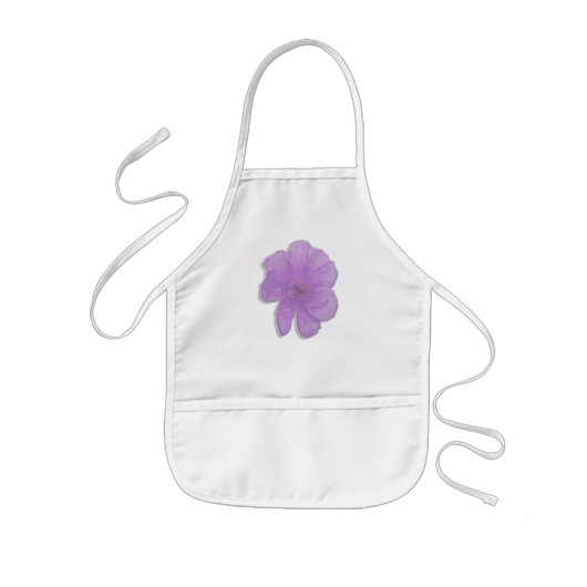 Paarse Punch/PopArt Flower Kinder Schort (Voorkant)
