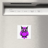 Paarse Punk Uil Magnet (Insitu (Vaatwasser))