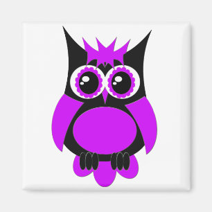 Paarse Punk Uil Magnet