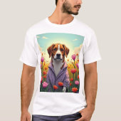 Paarse pup in bloei t-shirt (Voorkant)