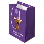 Paarse Puppy Birthday op maat Medium Cadeauzakje
