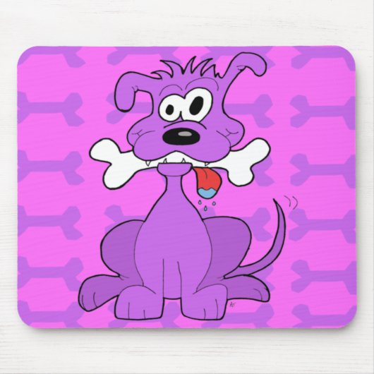 Paarse puppy Mousepad (horizontaal) Muismat (Voorkant)