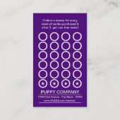 paarse pups ponskaart klantenkaartje (Achterkant)
