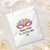 Paarse Purim Masquerade Familienaam Favoriete Tass