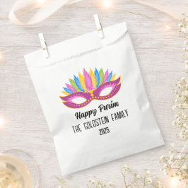 Paarse Purim Masquerade Familienaam Favoriete Tass Bedankzakje