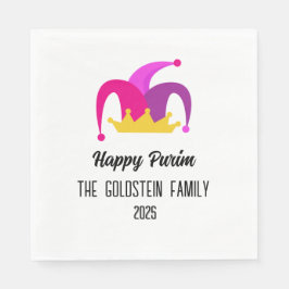 Paarse Purim Pet familienaam Servet