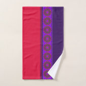 Paarse, Purperen & Kersenrode Moderne Mandala Bad Handdoek (Handdoek)