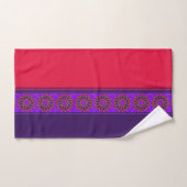 Paarse, Purperen & Kersenrode Moderne Mandala Bad Handdoek (Handdoek)