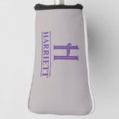 Paarse Putter Headcover met Monogram (Draai 90)