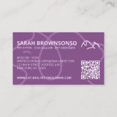 PAARSE Qr Code Logo Honden Katten Huisdier Visitekaartje (Achterkant)